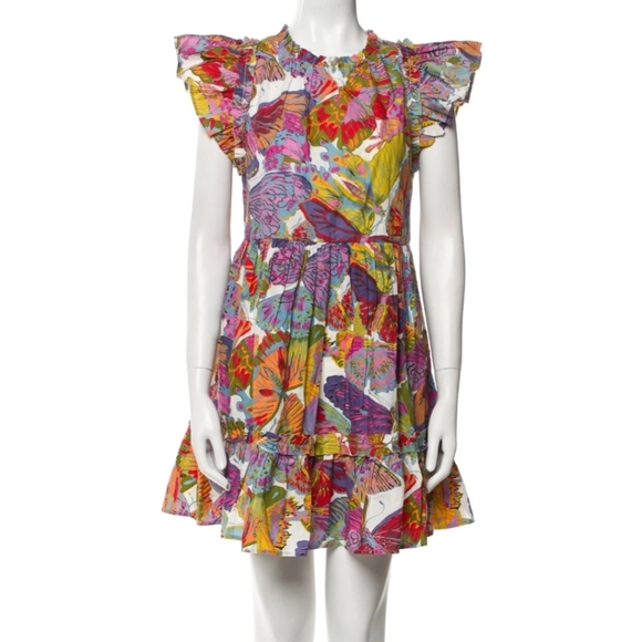 NWT Caroline Constas Multicolor Papillion Floral Print Mini Dress - Picture 9 of 9